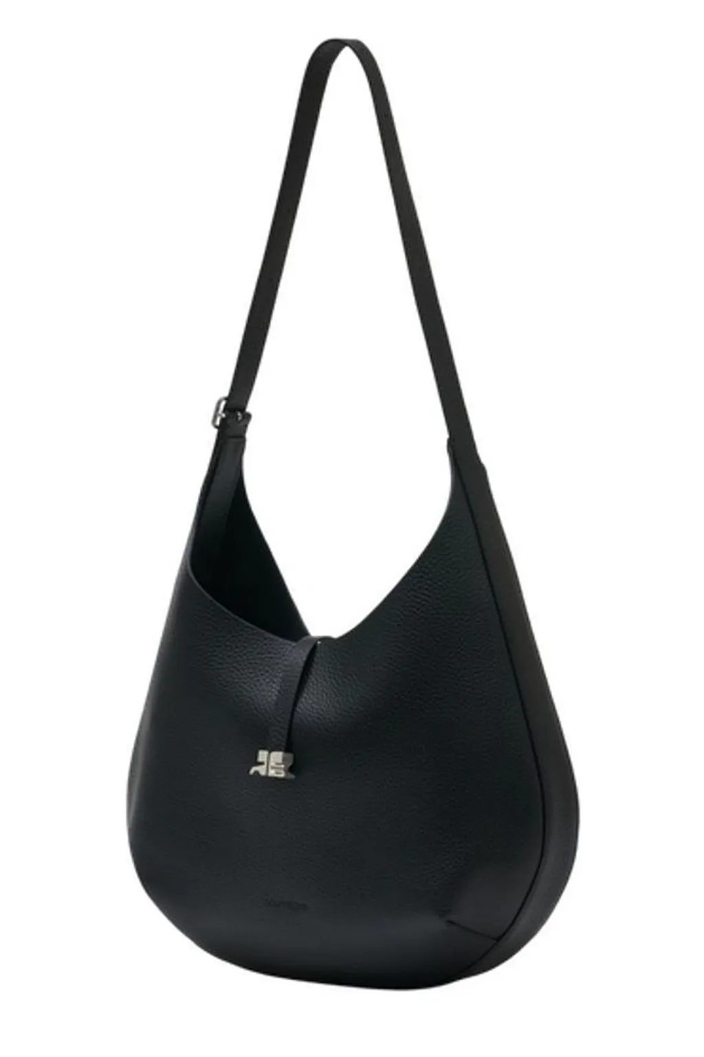 CourrÈGes Logo-Buckle Top Handle Shoulder Bag