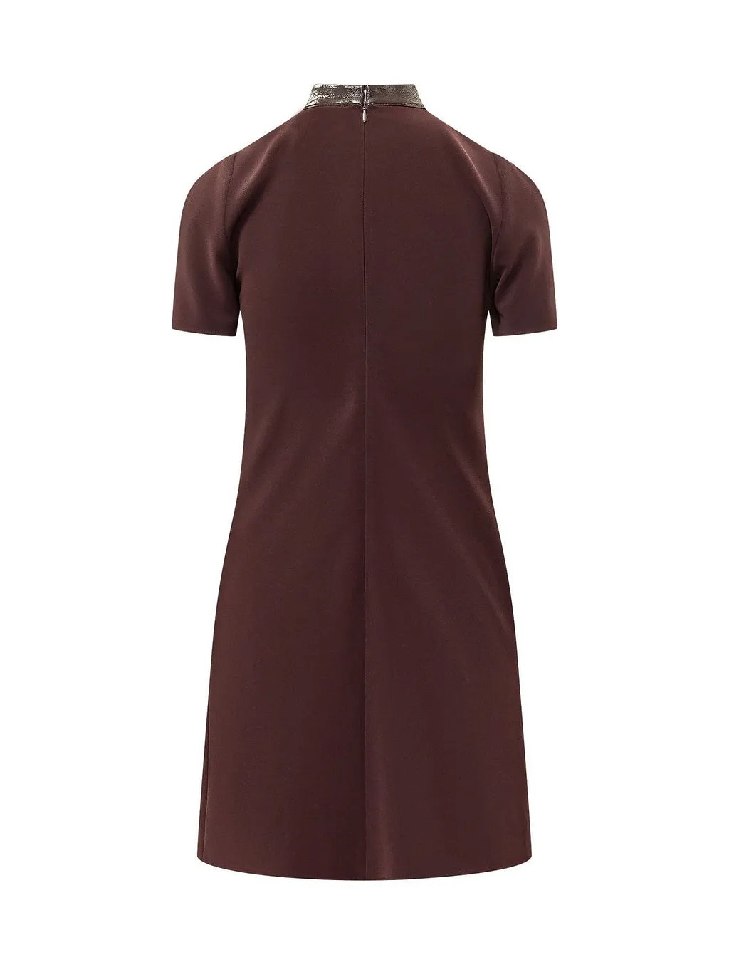CourrÈGes Mock-Neck A-Line Mini Dress