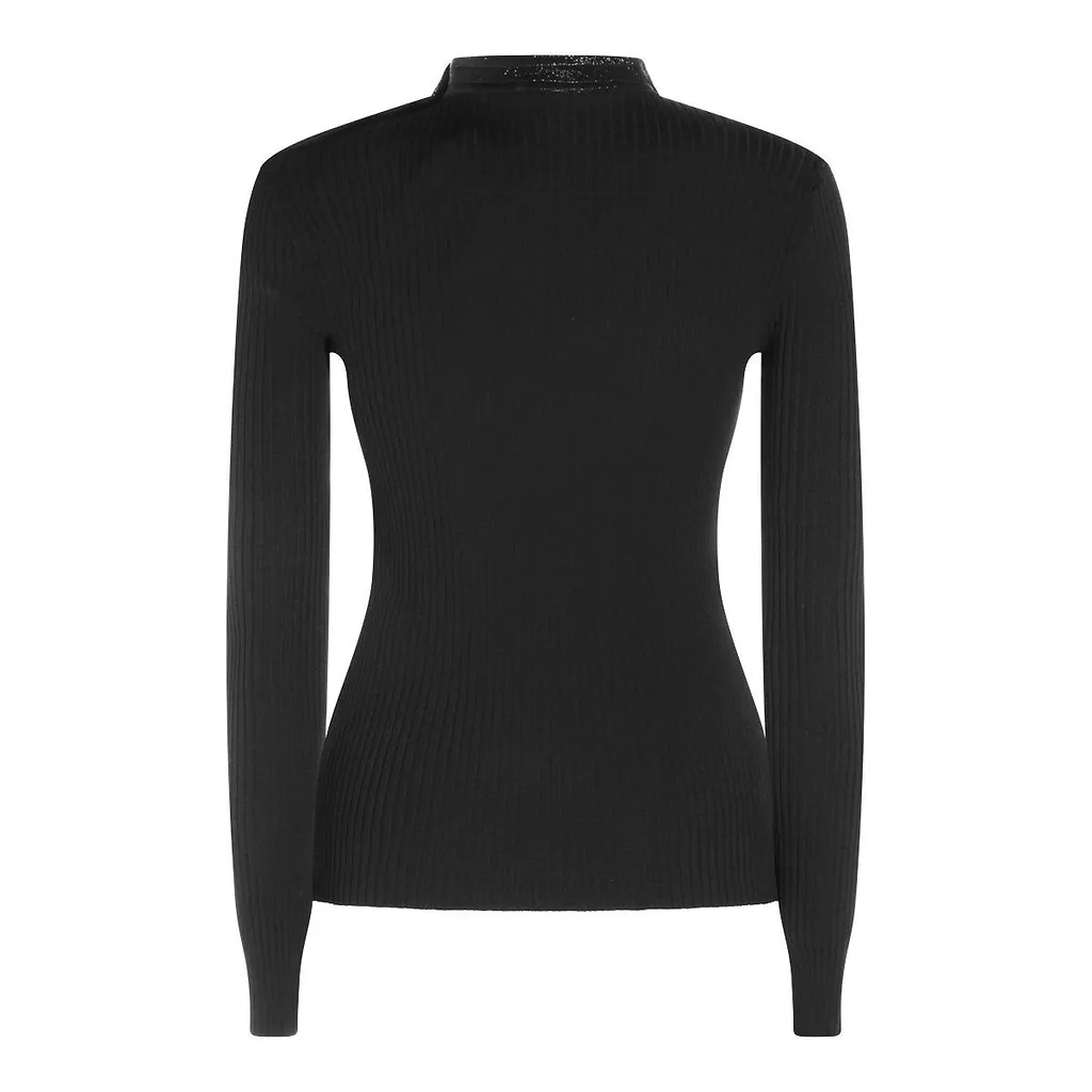 CourrÈGes Logo Patch Ribbed Top