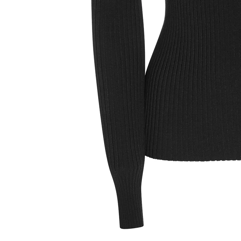 CourrÈGes Logo Patch Ribbed Top