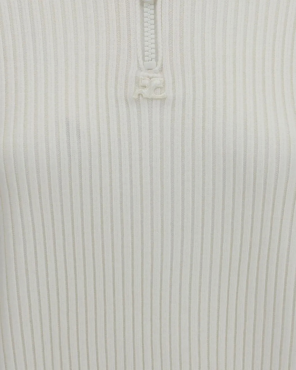 CourrÈGes Ribbed Zip Knitted Sweater