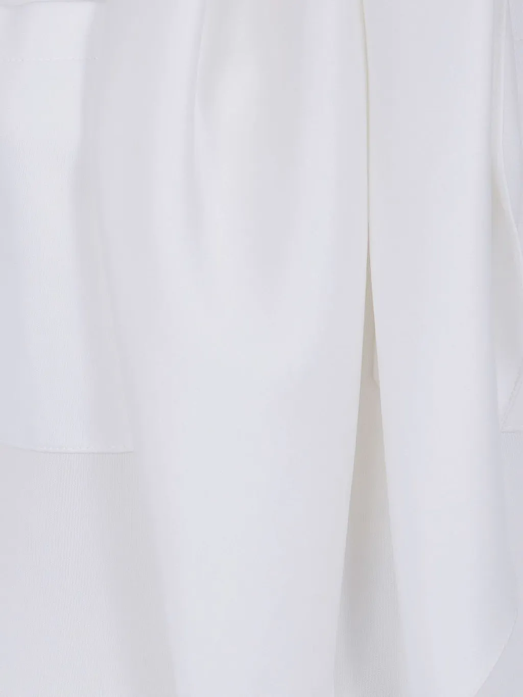 CourrÈGes Satin Scarf Collar Jersey Shirt
