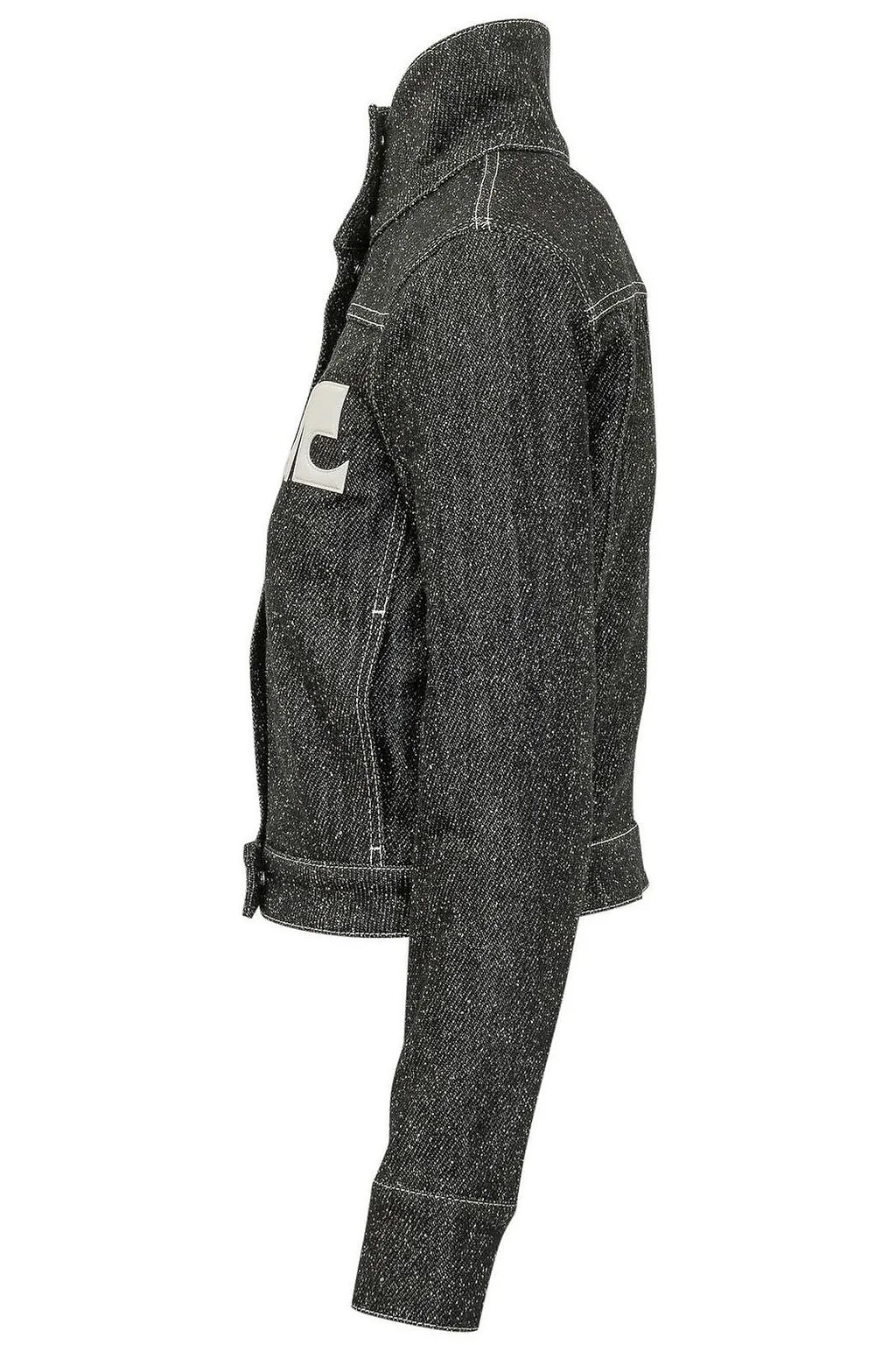 CourrÈGes Stand-Collar Denim Jacket