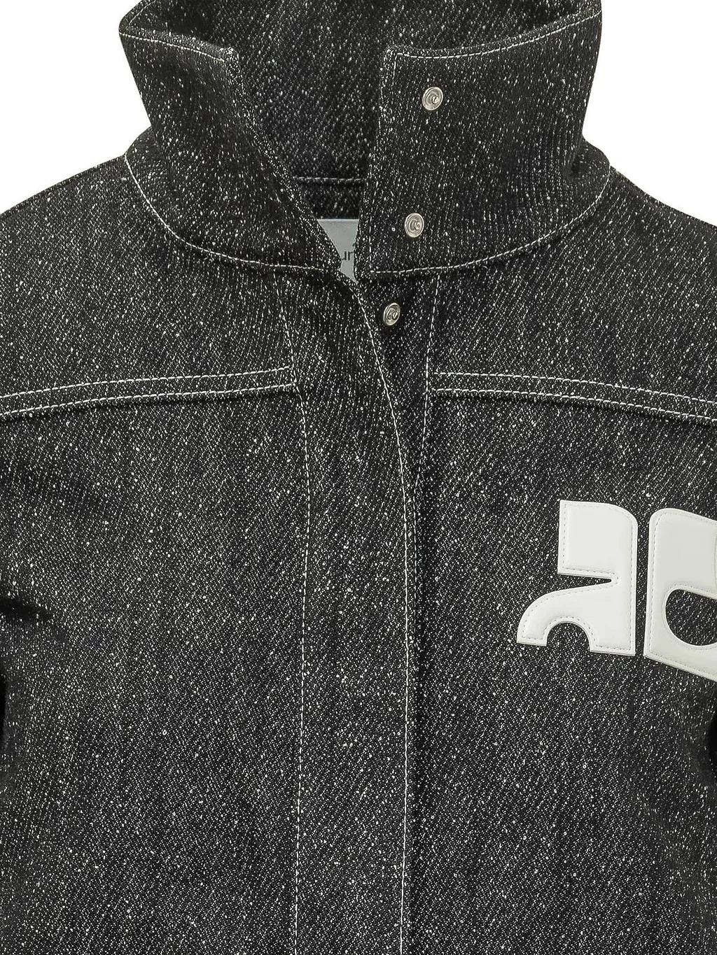 CourrÈGes Stand-Collar Denim Jacket