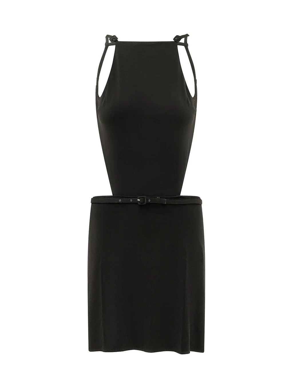 CourrÈGes V-Line Cut-Out Mini Dress