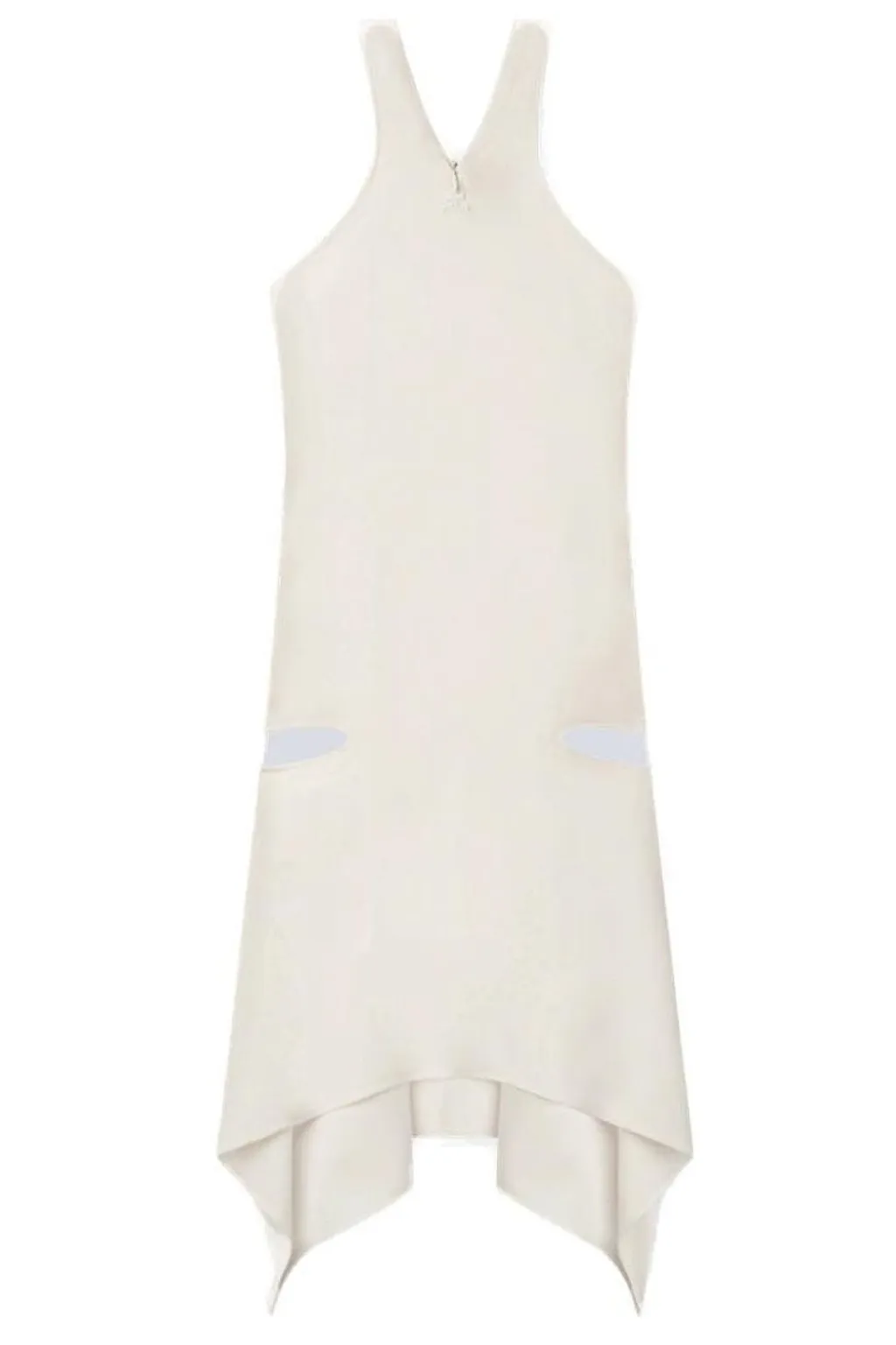 CourrÈGes V-Neck Cut-Out Jersey Mini Dress