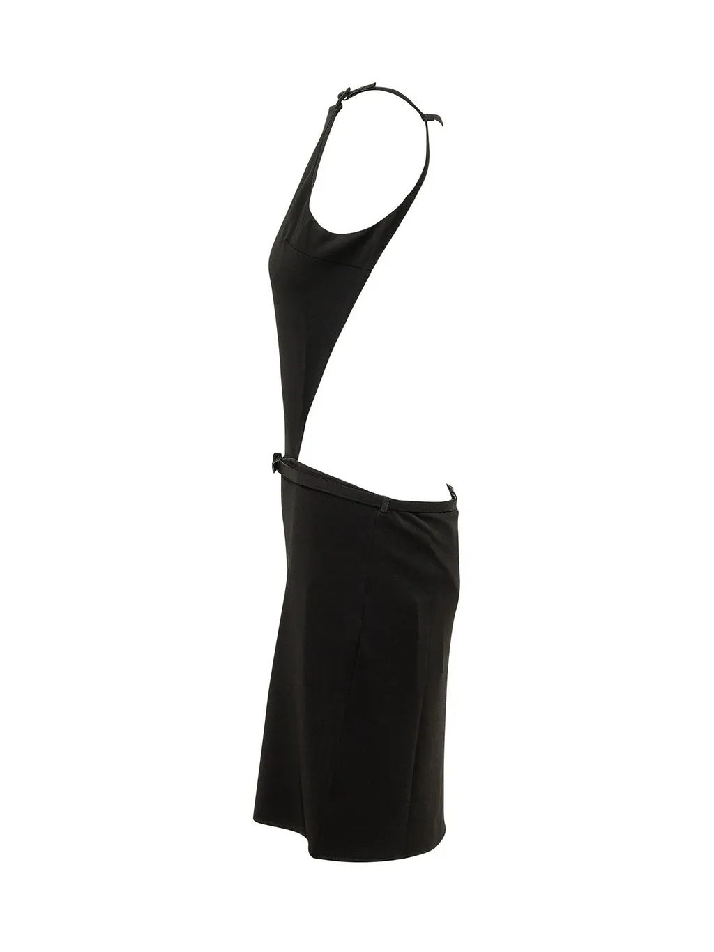 CourrÈGes V-Line Cut-Out Mini Dress