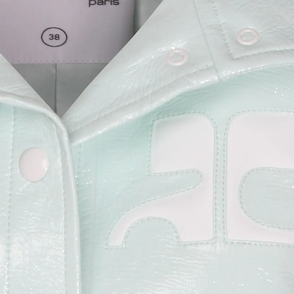 CourrÈGes Vinyl Collared Button-Up Jacket