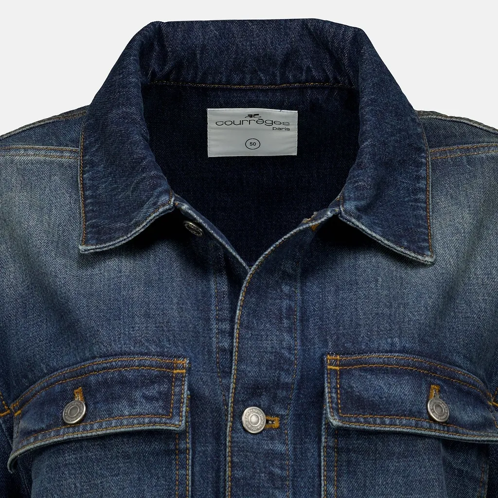 CourrÈGes Vintage Trucker Denim Jacket