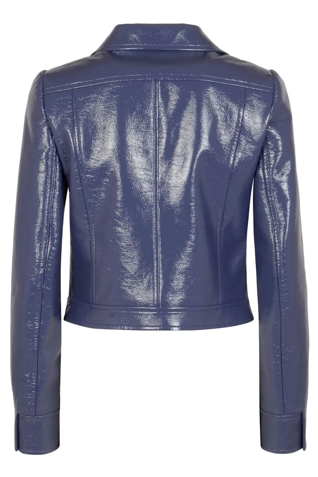 CourrÈGes Vinyl Collared Button-Up Jacket