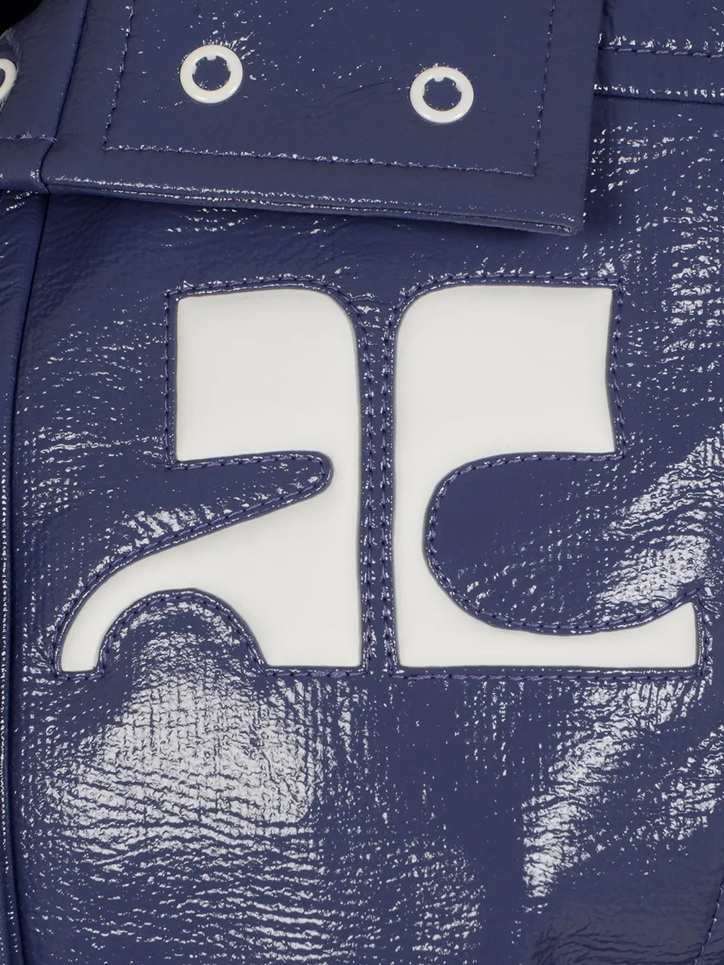 CourrÈGes Vinyl Collared Button-Up Jacket