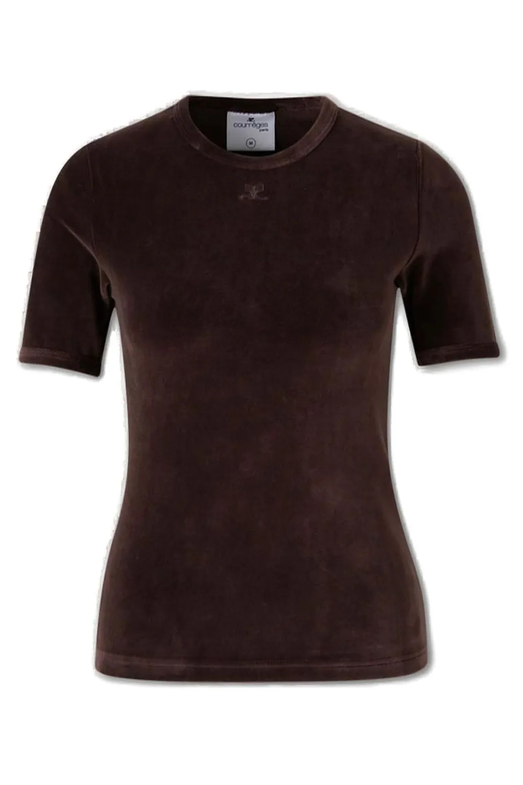 CourrÈGes Velvet Crewneck T-Shirt