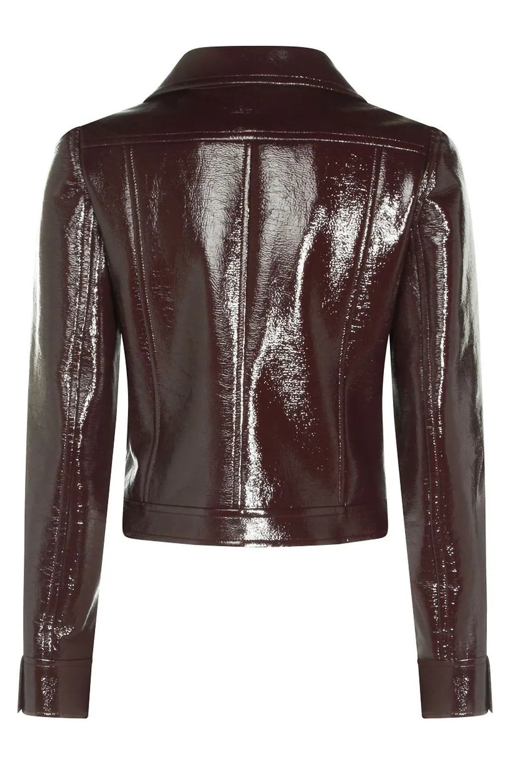 CourrÈGes Vinyl Collared Button-Up Jacket