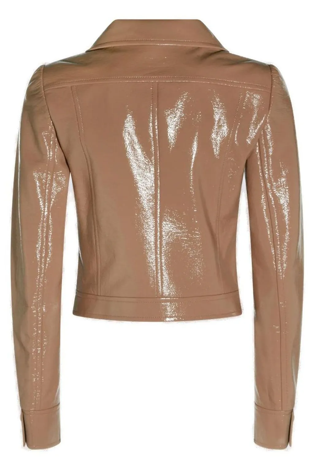 CourrÈGes Vinyl Collared Button-Up Jacket