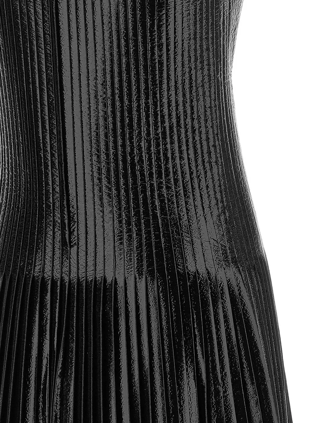 CourrÈGes Vinyl Pleated Mini Dress