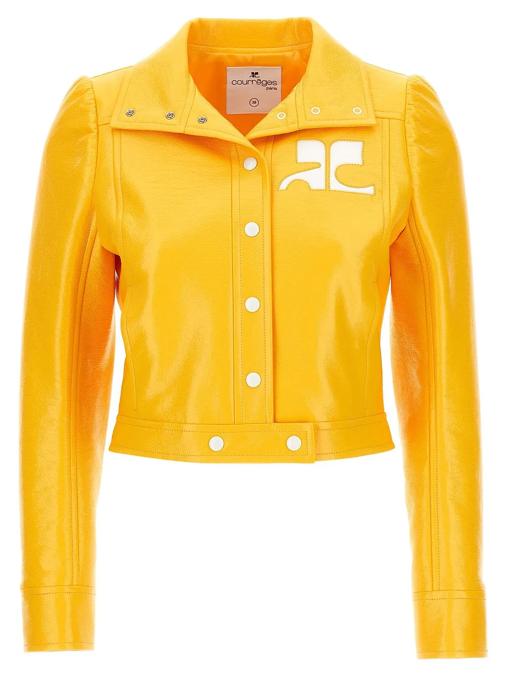 CourrÈGes Vinyl Cropped Jacket