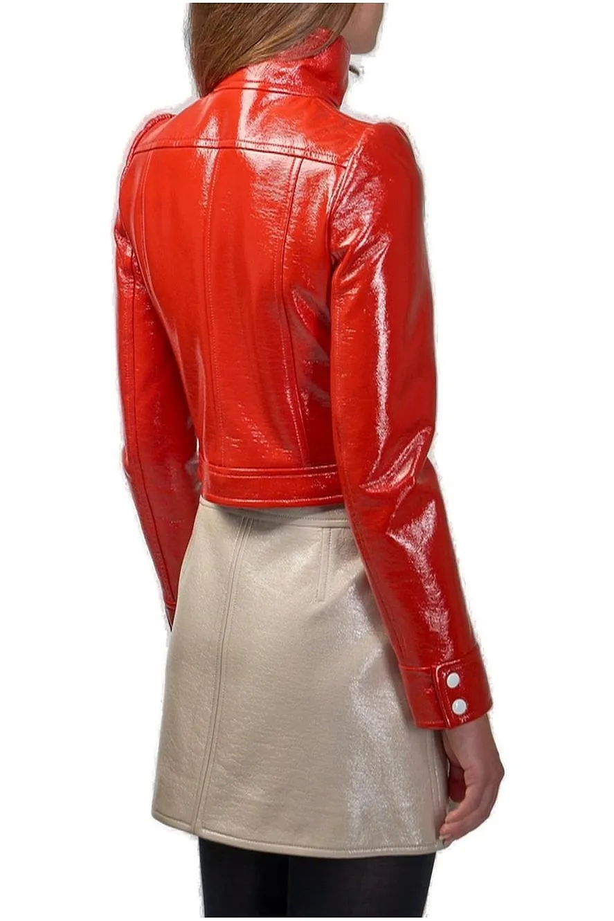 CourrÈGes Vinyl Cropped Jacket