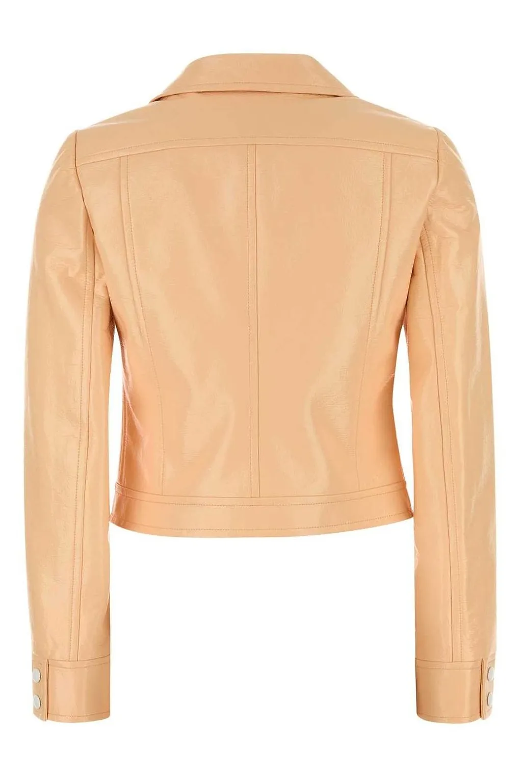 CourrÈGes Vinyl Collared Button-Up Jacket