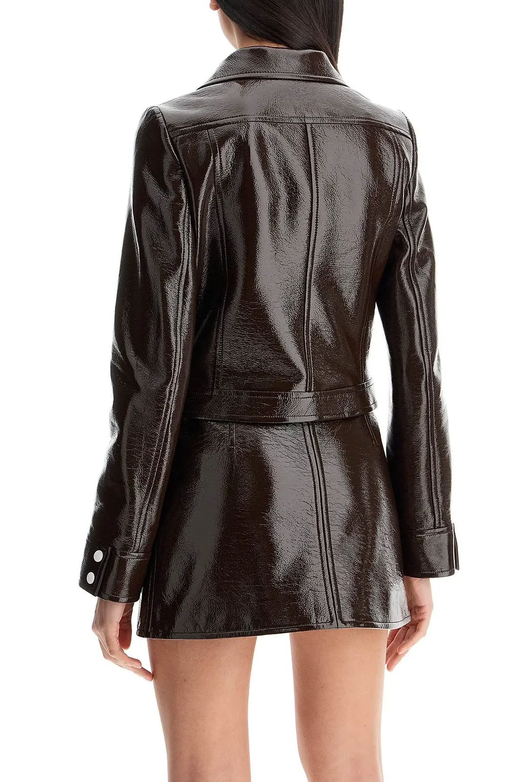 CourrÈGes Vinyl Cropped Jacket