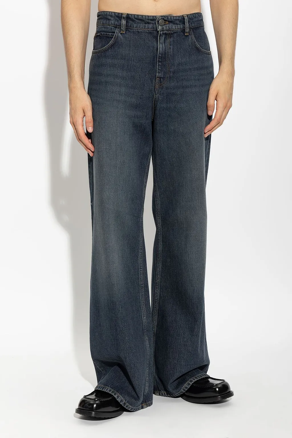 CourrÈGes Wide-Leg Mid-Rise Jeans