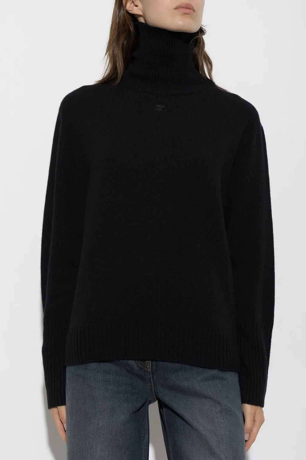 CourrÈGes Zipped Collar Sweater