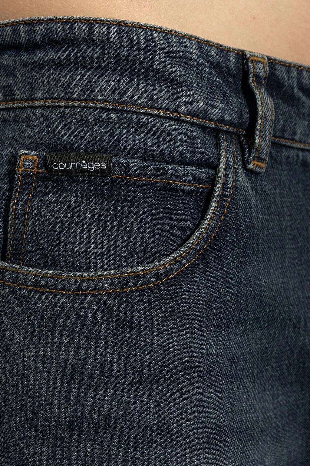 CourrÈGes Wide-Leg Mid-Rise Jeans