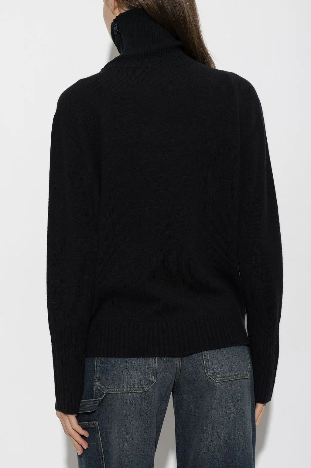 CourrÈGes Zipped Collar Sweater