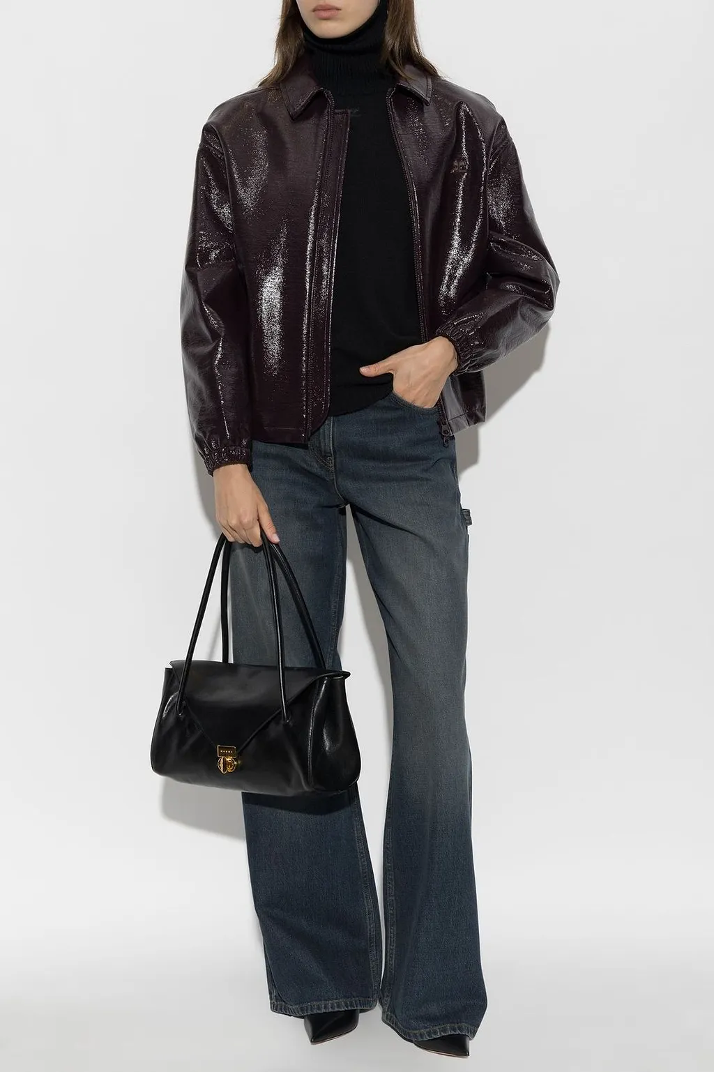 CourrÈGes Zipped Collar Sweater