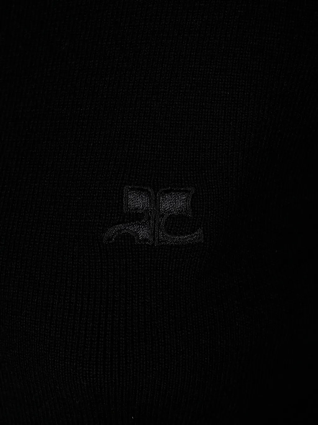 CourrÈGes Zip-Up High Neck Sweater
