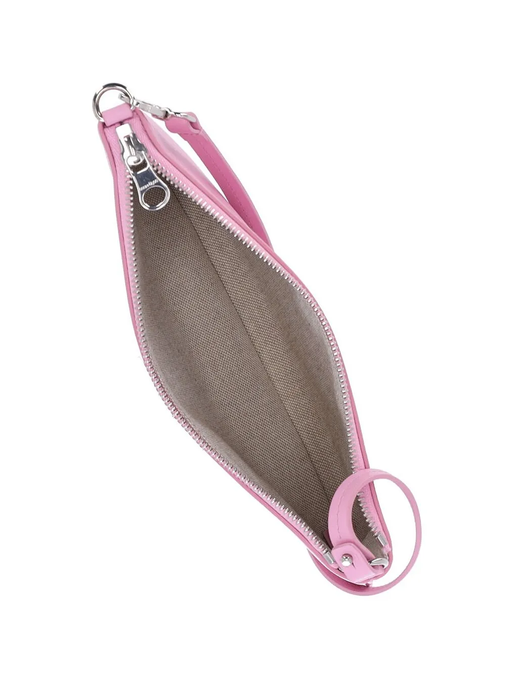 CourrÈGes Zipped Leather Pouch Bag