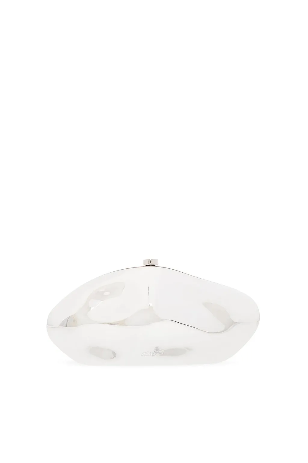 Cult Gaia Caldera Polished-Finish Clutch Bag
