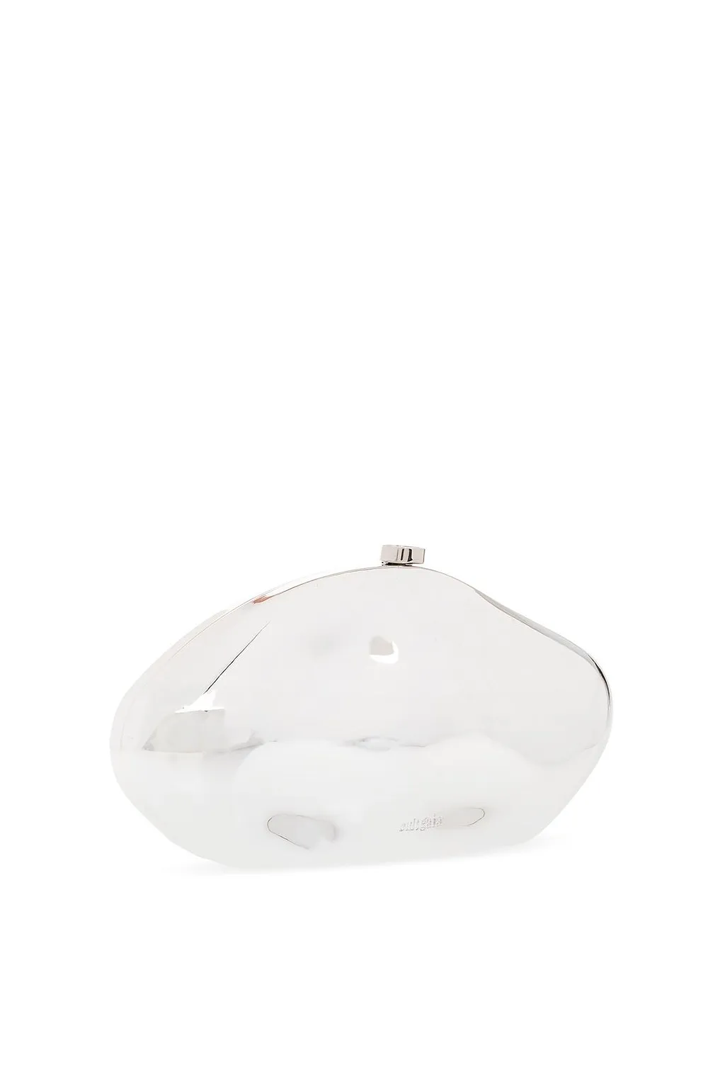 Cult Gaia Caldera Polished-Finish Clutch Bag