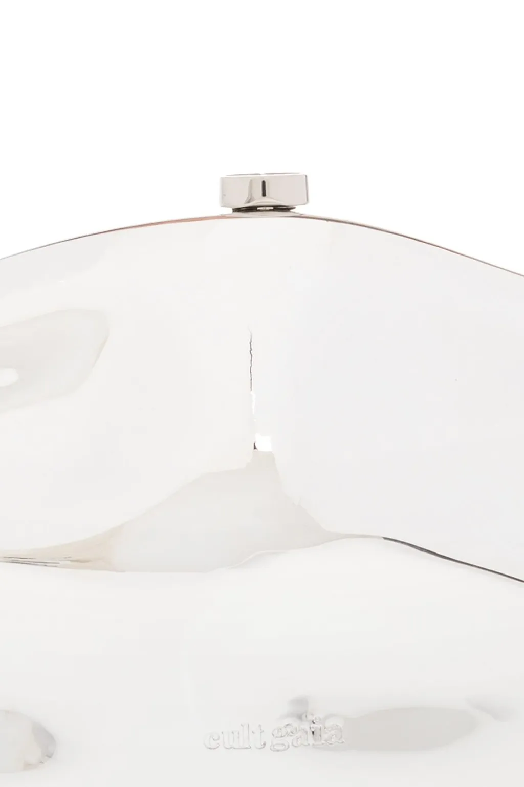 Cult Gaia Caldera Polished-Finish Clutch Bag