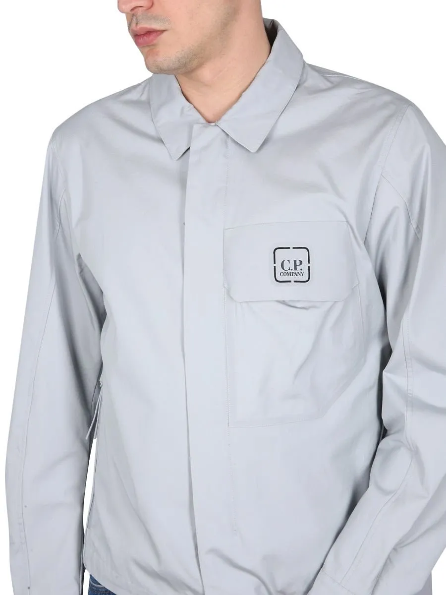 C.P. Company Zip Front Logo Shirt