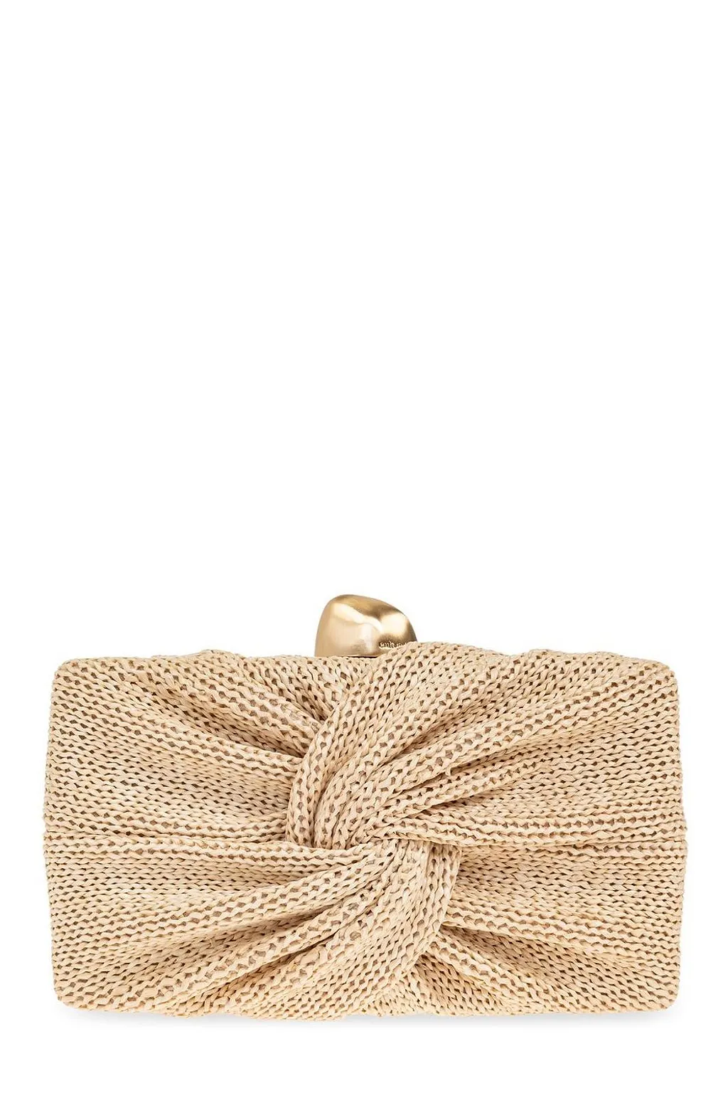 Cult Gaia Lisse Gathered Knitted Clutch Bag