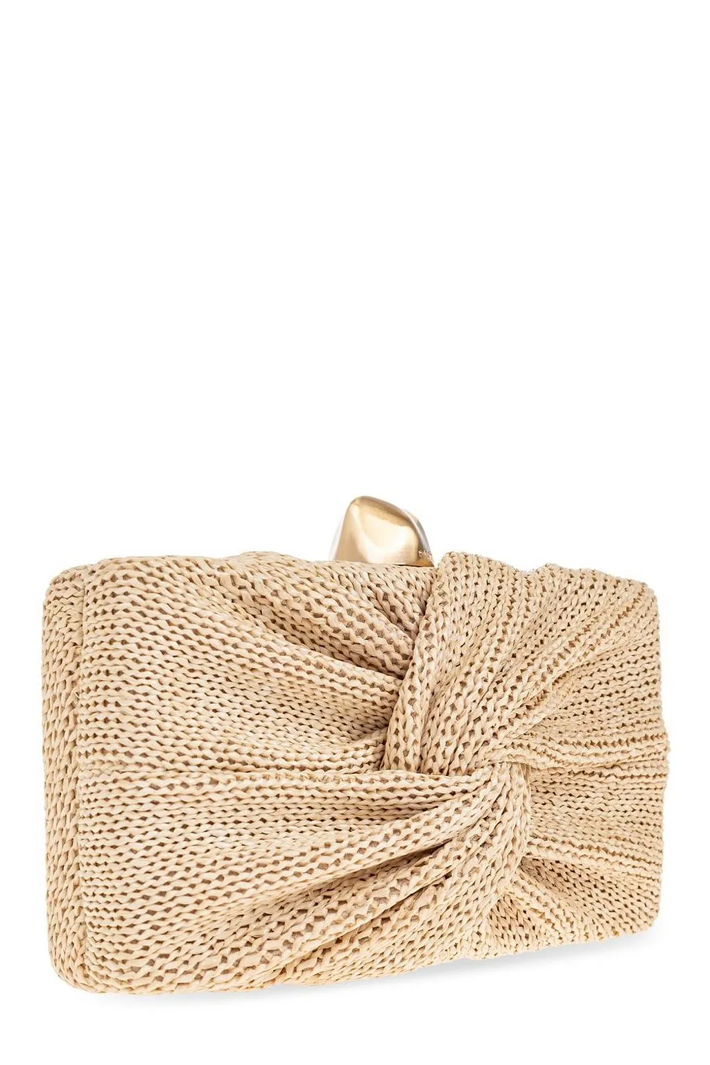 Cult Gaia Lisse Gathered Knitted Clutch Bag