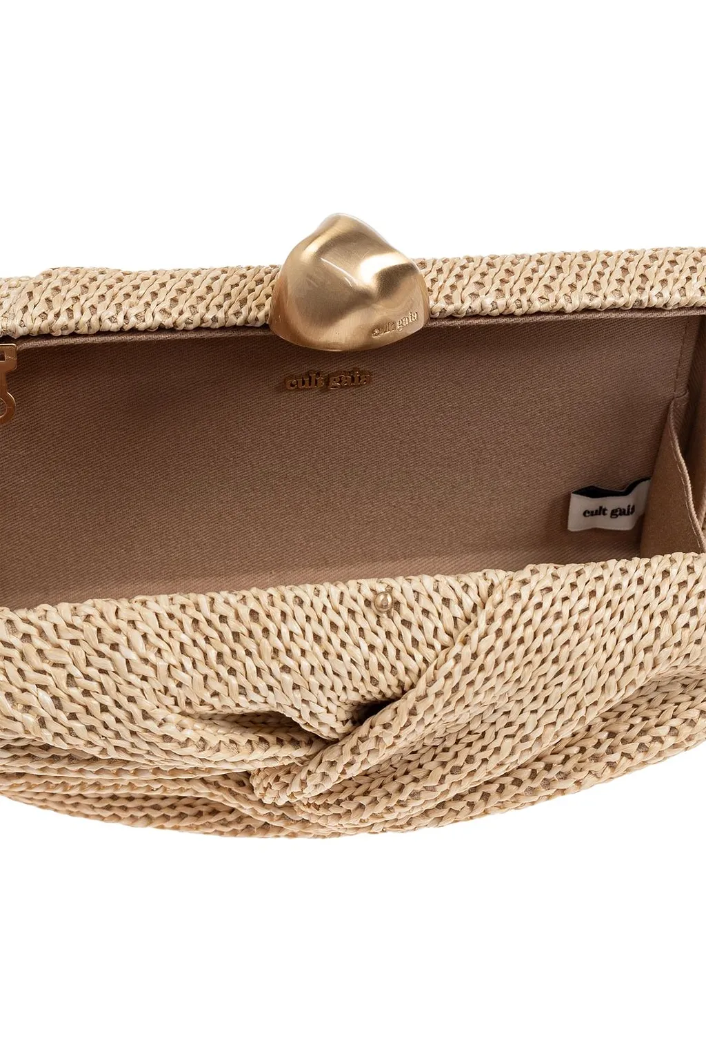 Cult Gaia Lisse Gathered Knitted Clutch Bag