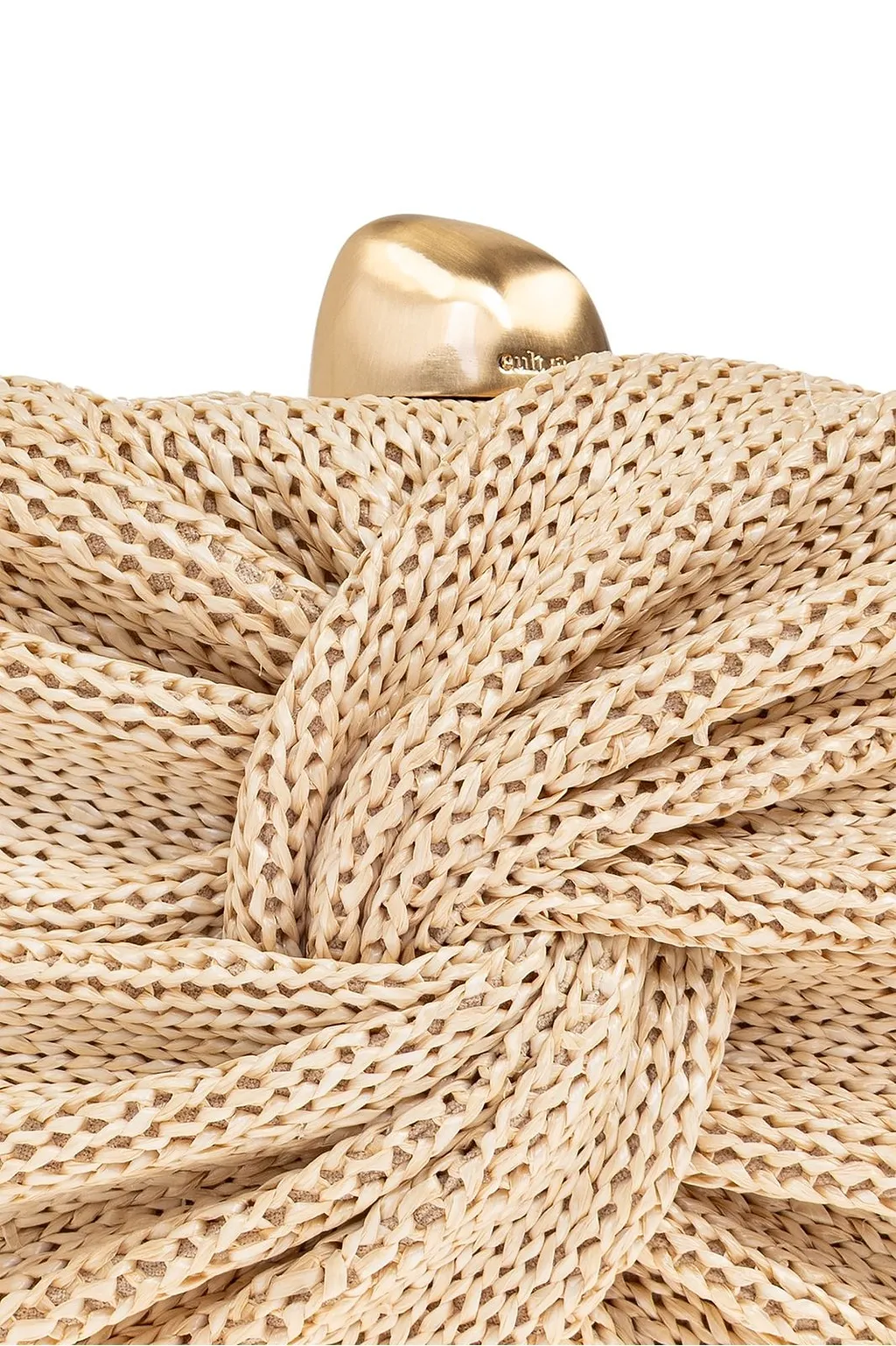 Cult Gaia Lisse Gathered Knitted Clutch Bag