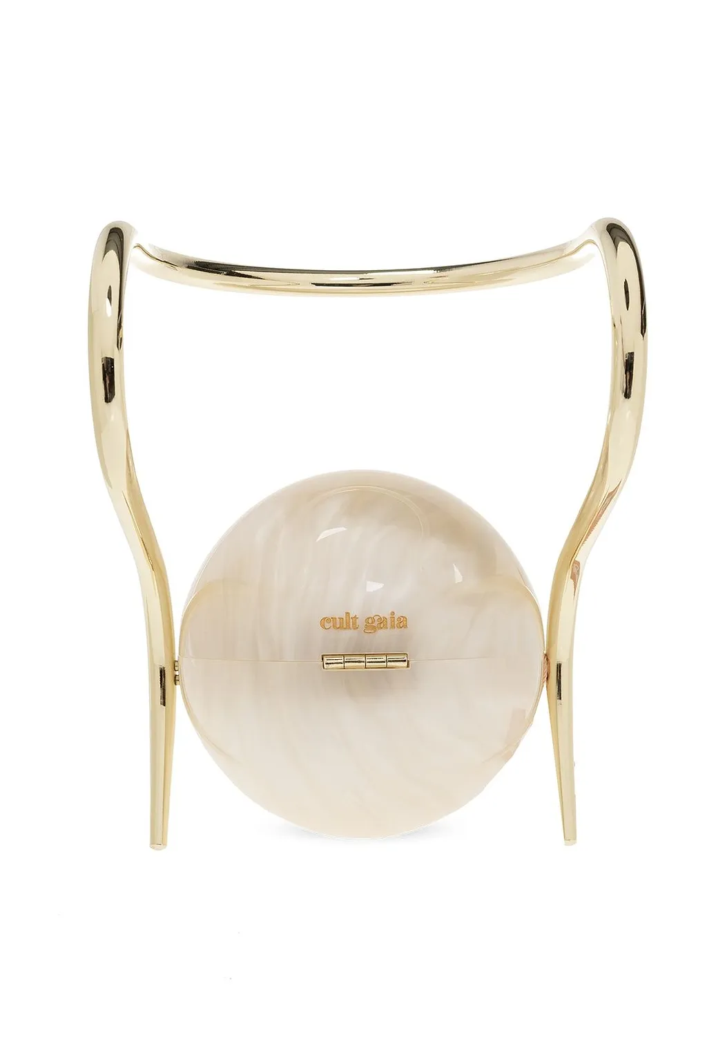 Cult Gaia Logo Printed Top-Handle Clutch Bag