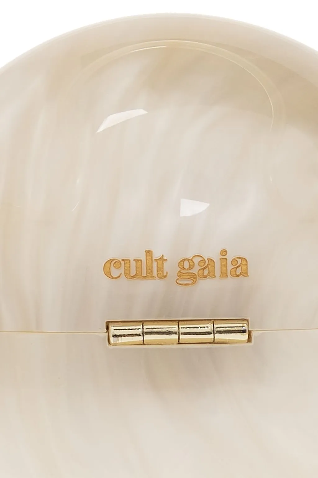 Cult Gaia Logo Printed Top-Handle Clutch Bag