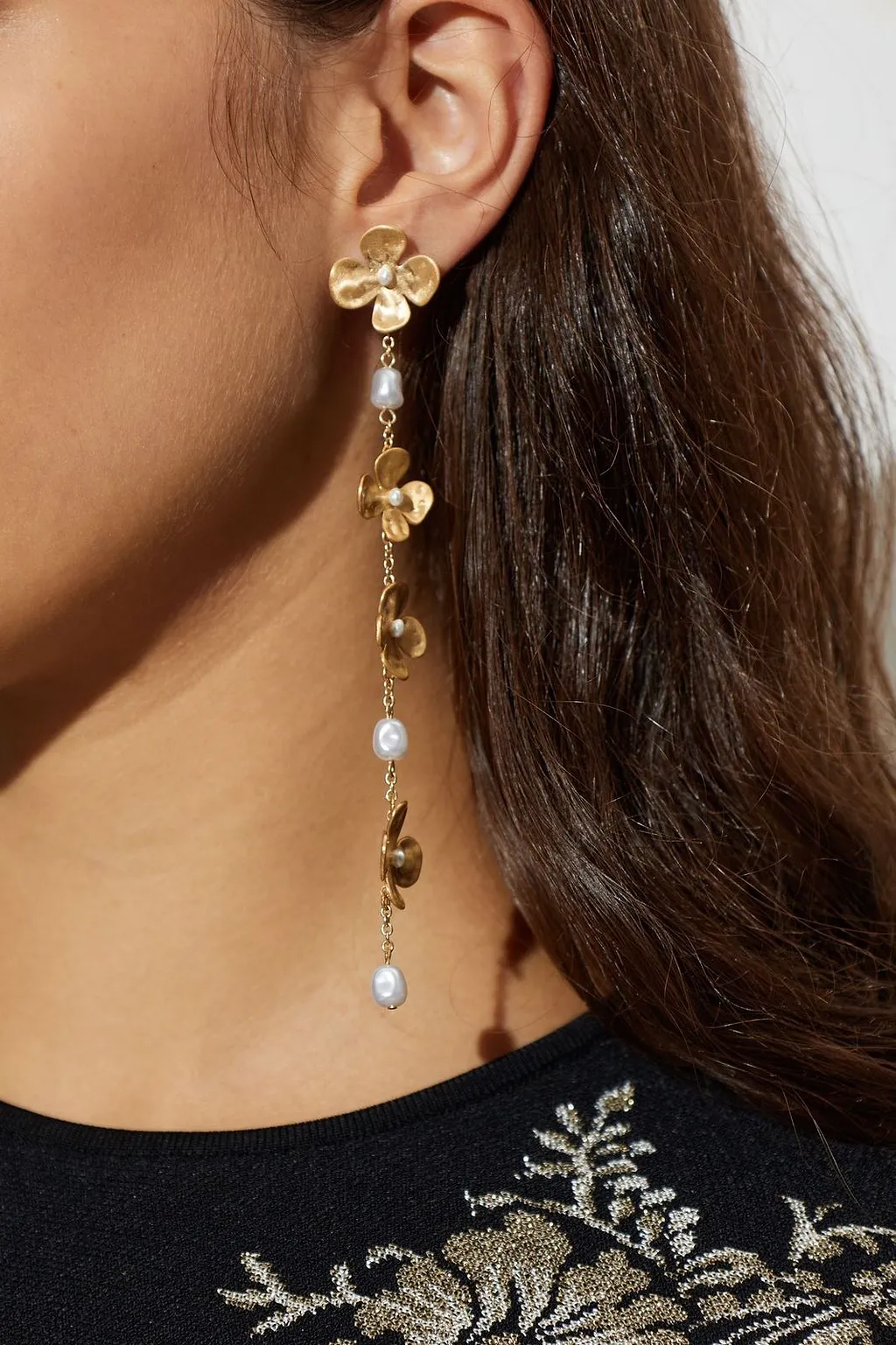 Cult Gaia Lucky Floral Drop Earrings