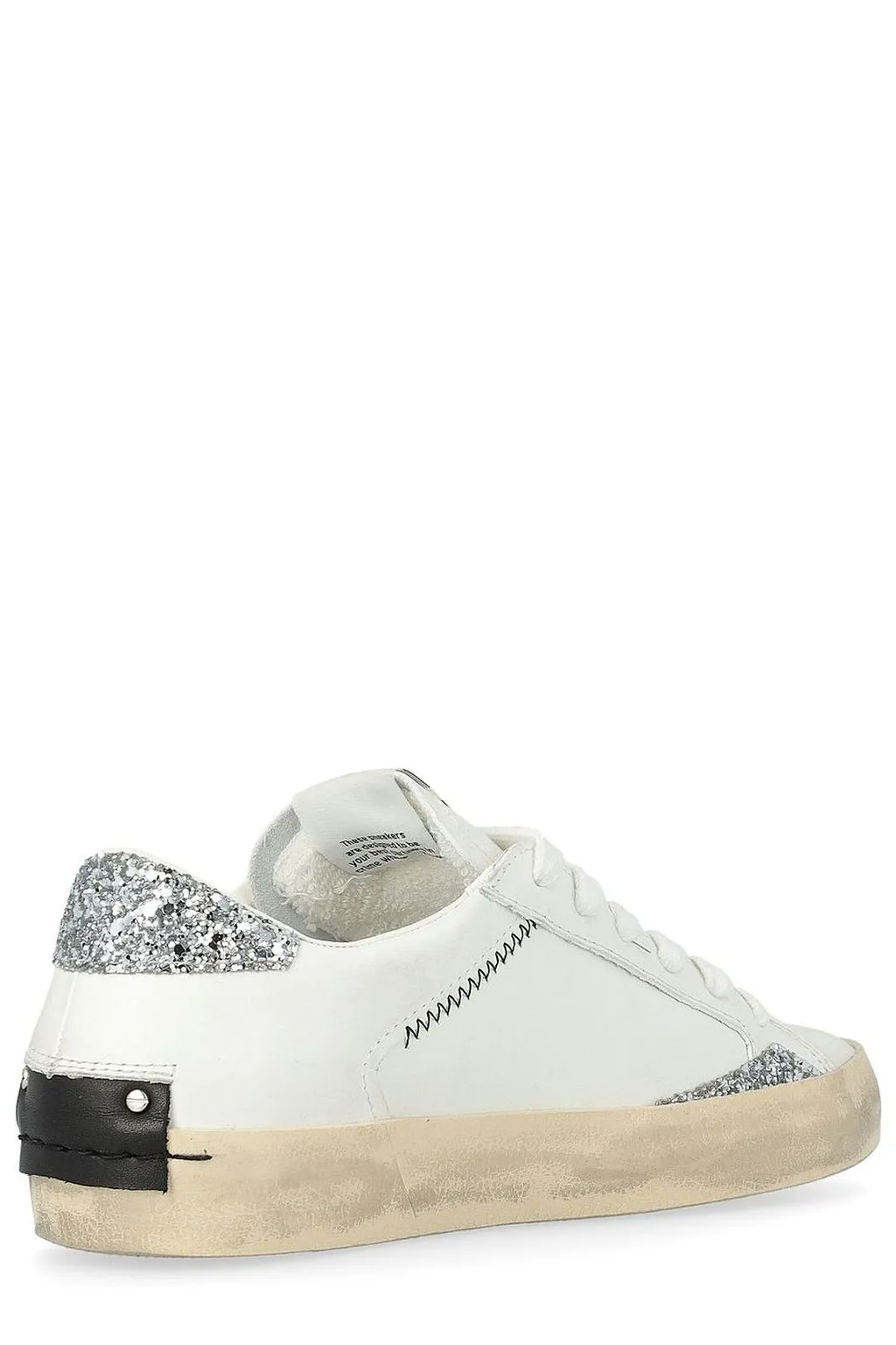 Crime London Distressed Lace-Up Sneakers