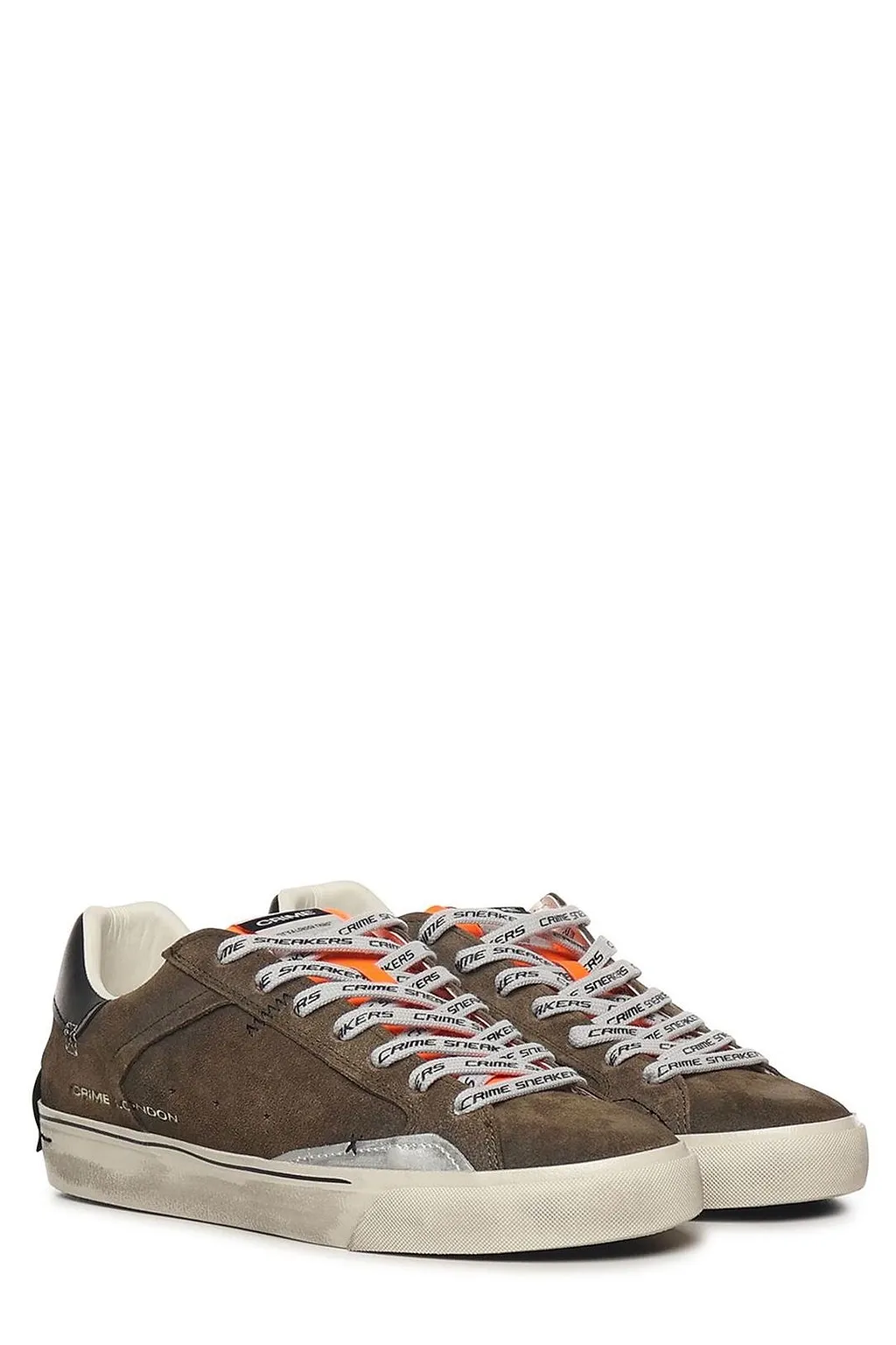Crime London Distressed Low-Top Sneakers