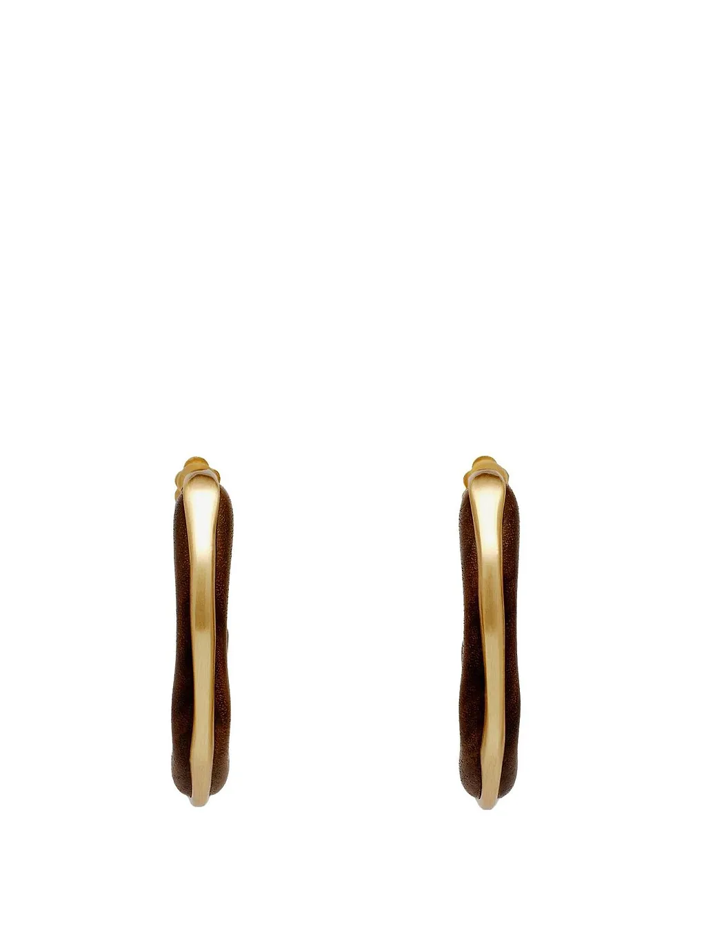 Cult Gaia Sculpted Wood Hoop Earrings