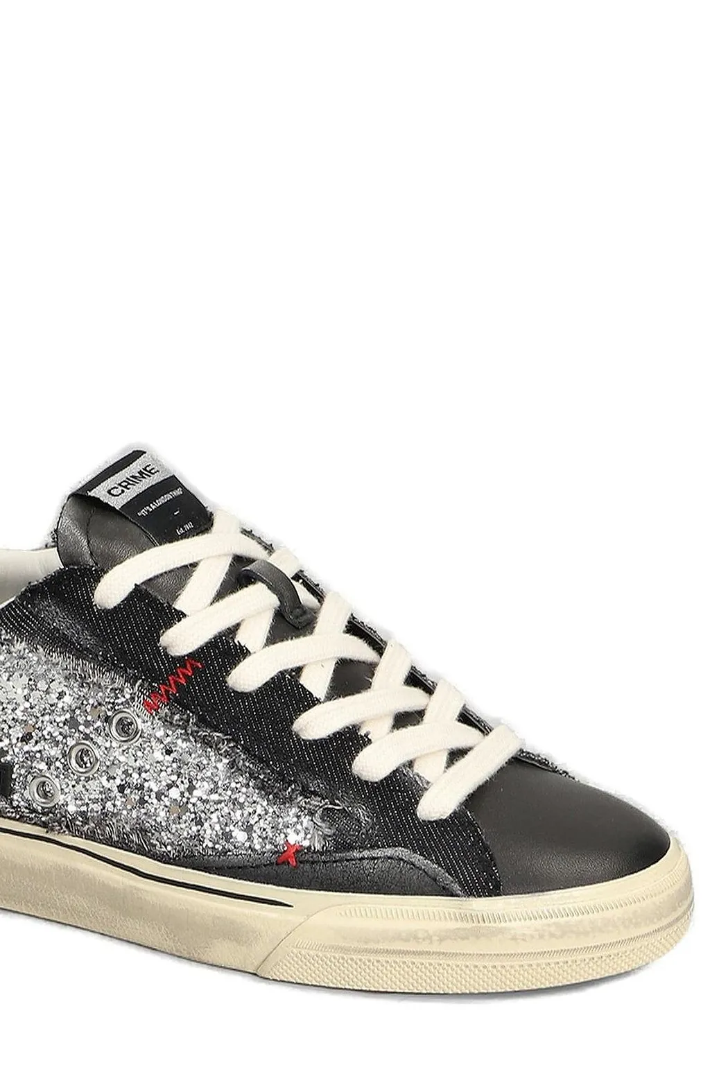 Crime London Leopard-Print Distressed Sneakers