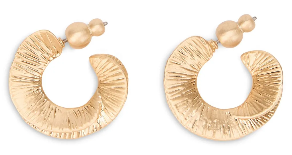 Cult Gaia Textured Hoop Earrings