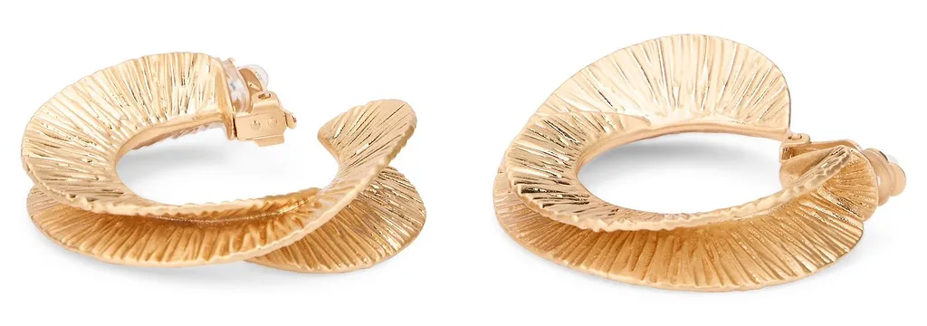 Cult Gaia Textured Hoop Earrings