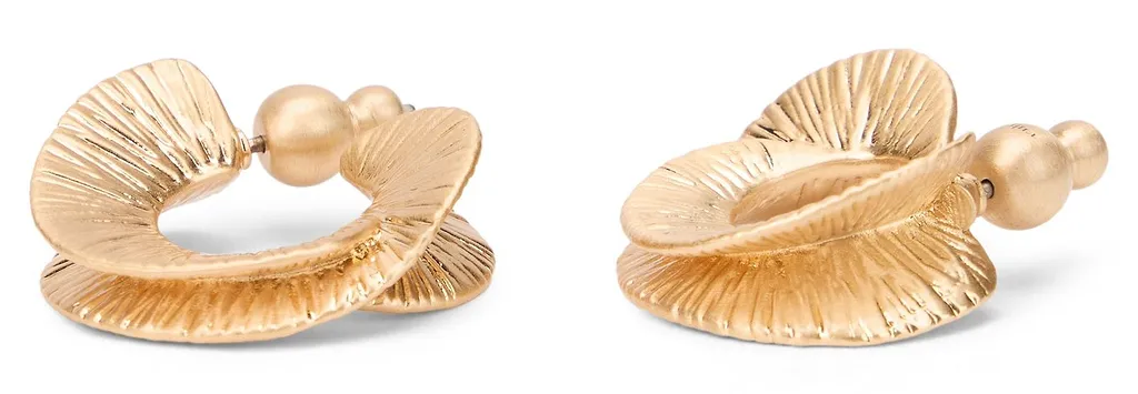 Cult Gaia Textured Hoop Earrings