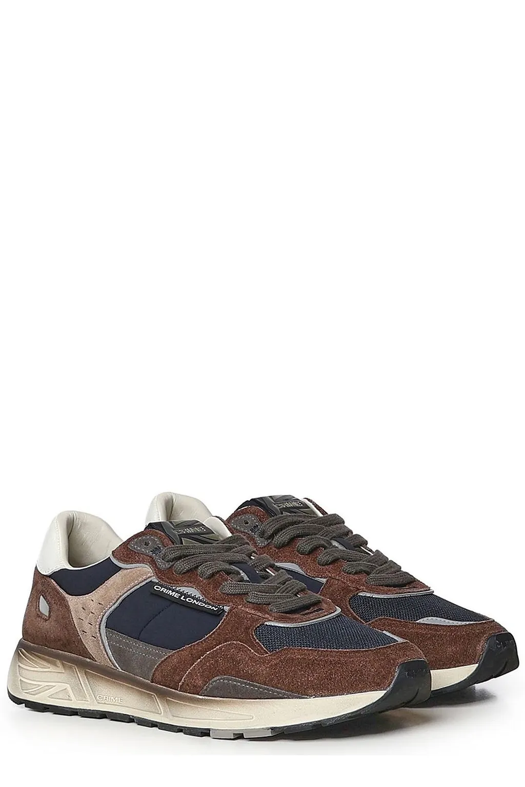 Crime London Panelled Lace-Up Sneakers