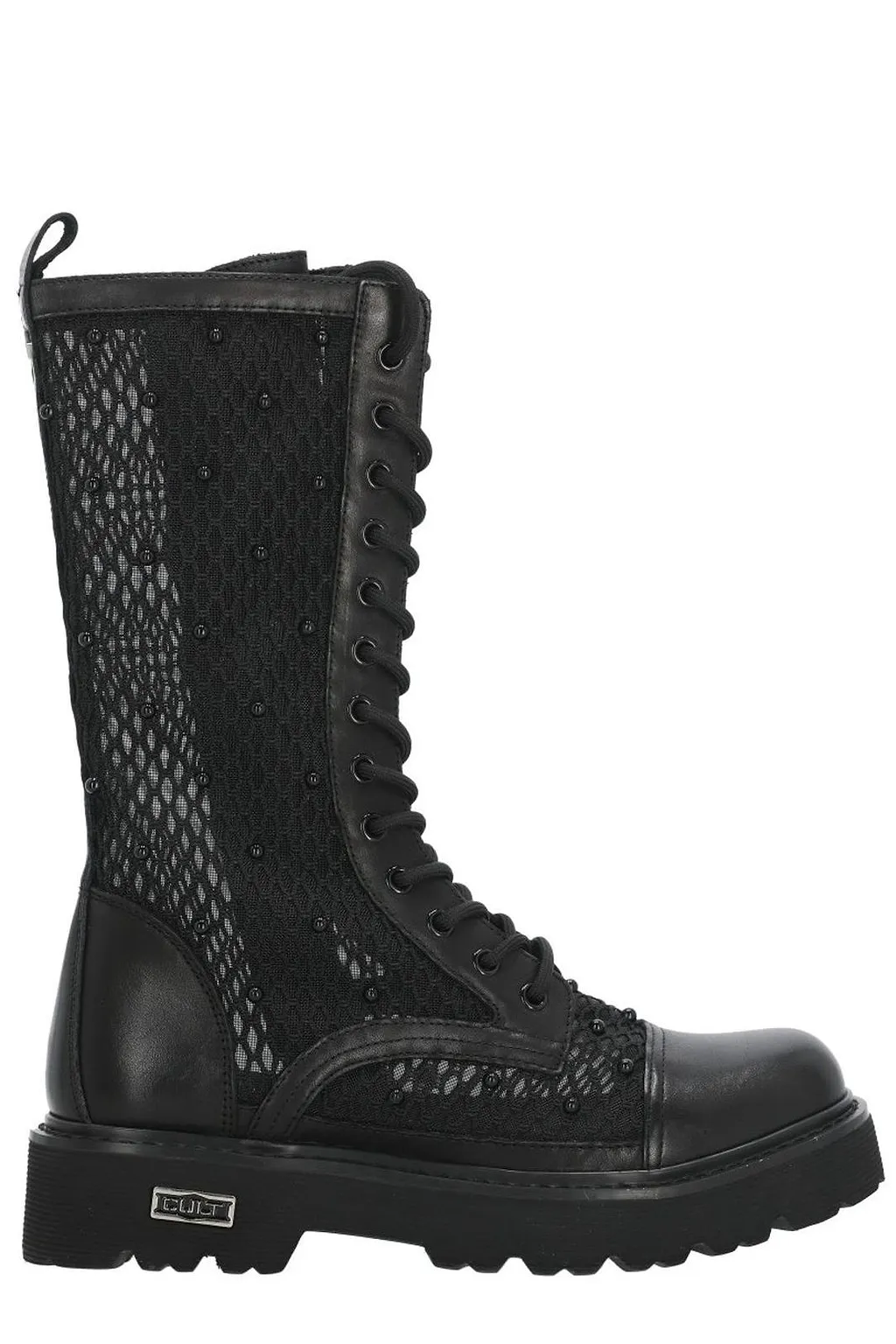 Cult Mesh Panel Lace-Up Boots